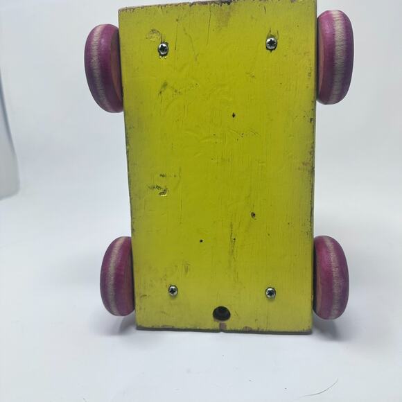 VINTAGE PLAYSKOOL DAIRY WOOD MILK WAGON PULL TOY - Picture 9 of 9